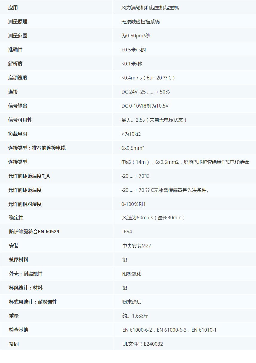 德***科瑞文Kriwan INT10 OC風(fēng)速傳感器13N298S22A和13N298S22技術(shù)參數(shù)