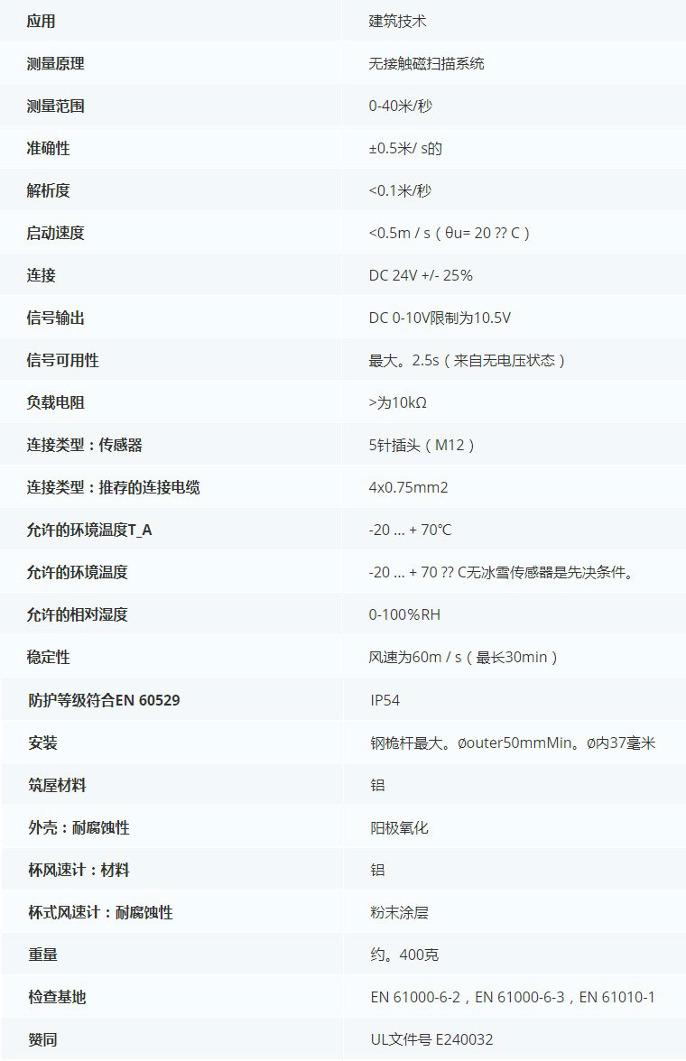 德***科瑞文KriwanINT10 H風速傳感器13N510技術參數(shù)